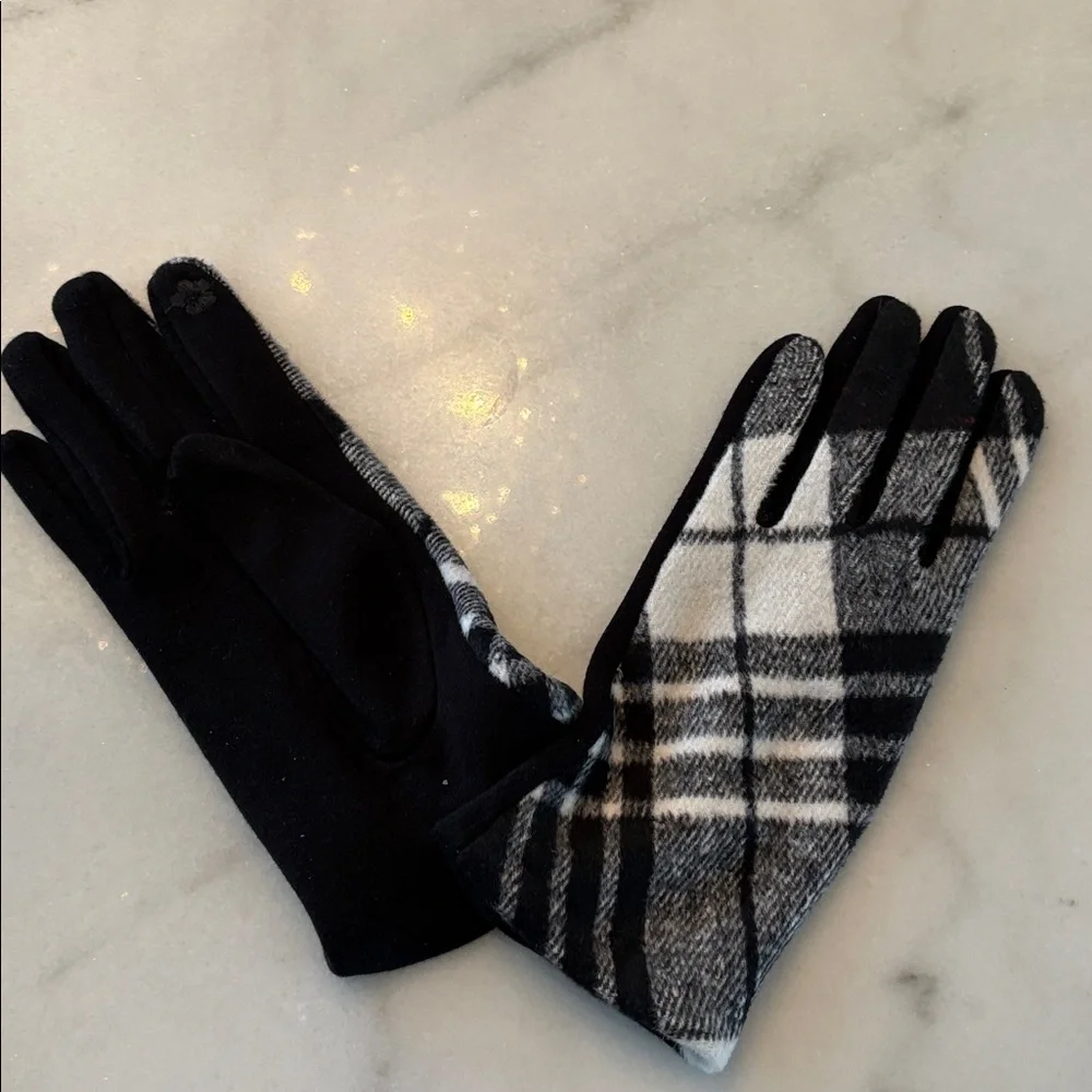 Tartan Gloves Touch Screen  Winter Warm Medium NEW